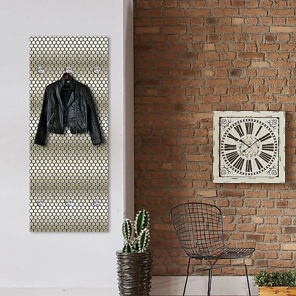queence Garderobenleiste "Punkte" mit 6 Haken, 50 x 120 cm günstig online kaufen