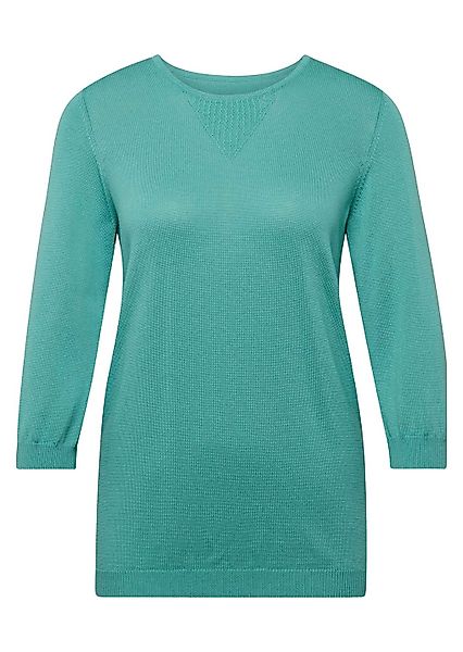 GOLDNER 3/4 Arm-Pullover "Kurzgröße Sommer-Strickpullover, Ajourmuster" Ohn günstig online kaufen