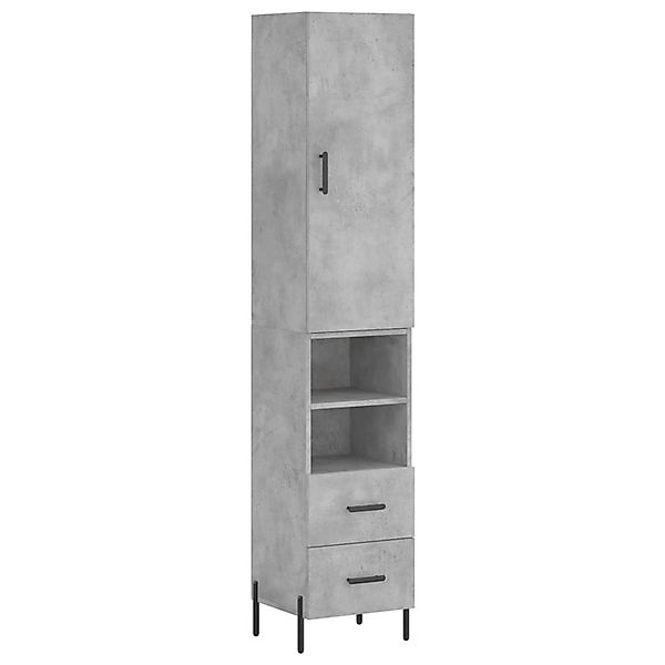 vidaXL Highboard Betongrau 34,5x34x180 cm Holzwerkstoff 3198925 günstig online kaufen