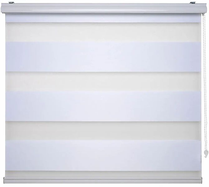 Liedeco Doppelrollo "DUO-Rollo mit 20 cm Streifen" Lichtschutz mit Bohren i günstig online kaufen