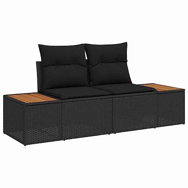 vidaXL Gartensofa Schwarz 184 x 62 x 85cm Poly-Rattan 42006818 günstig online kaufen