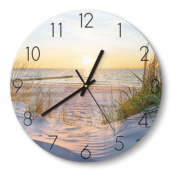 DEQORI Wanduhr 'Abendsonne an der Ostsee' günstig online kaufen