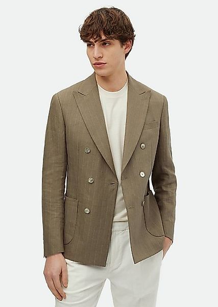 RAMSEY Winterjacke Gestreifte Slim-Fit-Jacke aus Leinenmischung günstig online kaufen