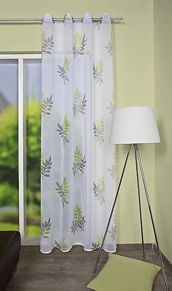 HOME WOHNIDEEN Gardine »BAMBOU«, (1 St.), HxB: 245x140, ÖSENSCHAL DRUCK BLÄ günstig online kaufen