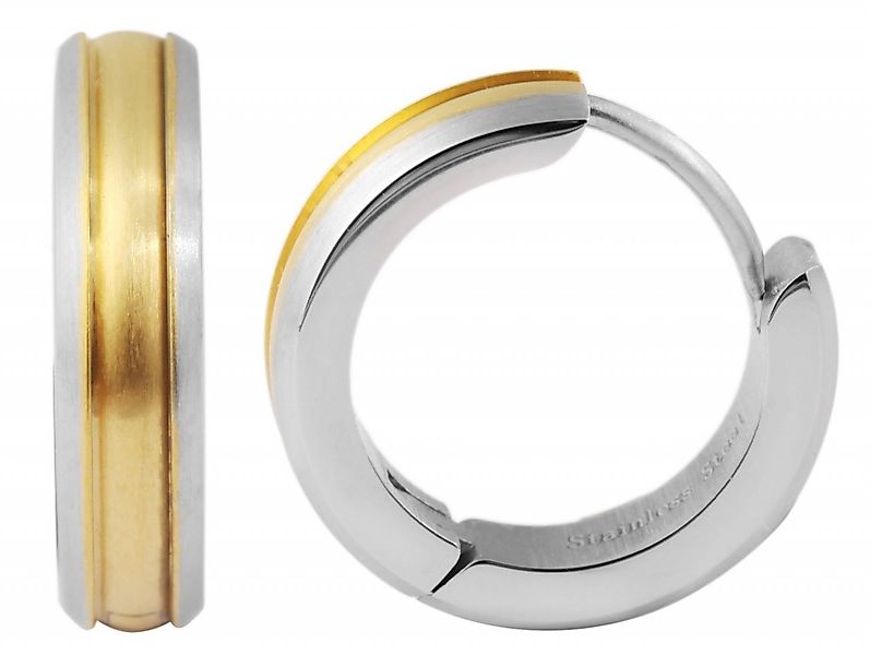 Adelia´s Paar Creolen Neuheit 2025 - Damen Creolen aus mattem Edelstahl Ø 1 günstig online kaufen