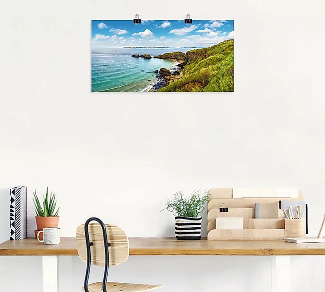 Artland Wandbild "Küstenweg in Carrick-a-Rede", Gewässer, (1 St.), als Lein günstig online kaufen