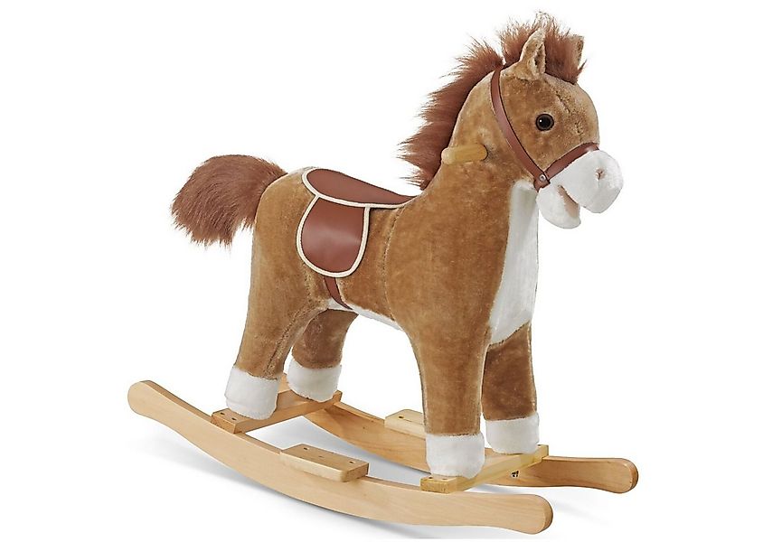 tectake Schaukelpferd, hochwertiges Design, mit 2 Soundeffekten günstig online kaufen