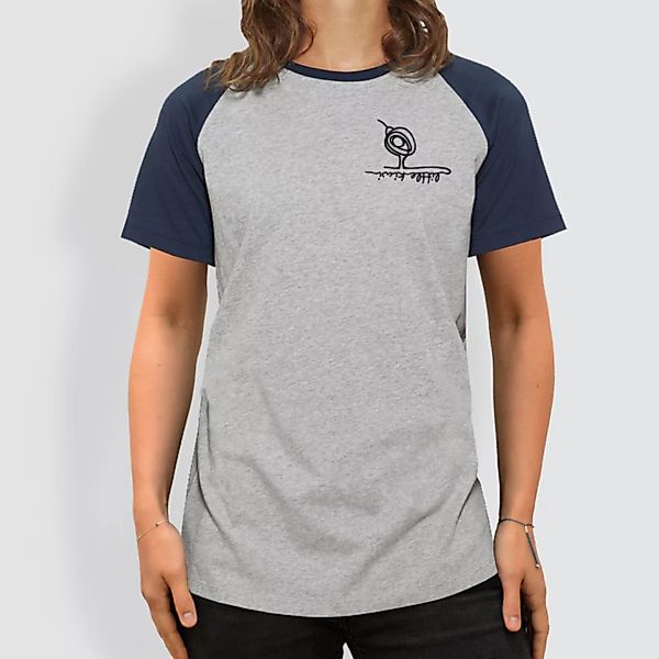 Damen T-shirt, "Kleiner Kiwi", Heather Ash/navy günstig online kaufen