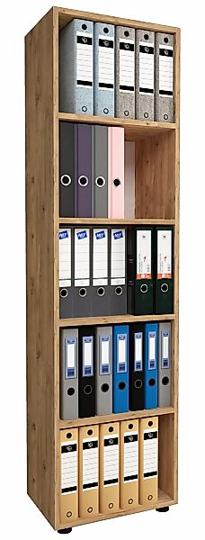 VCM Aktenregal "Holz Büro Regal Bücher Ordner Aktenregal Ulas 5f" günstig online kaufen