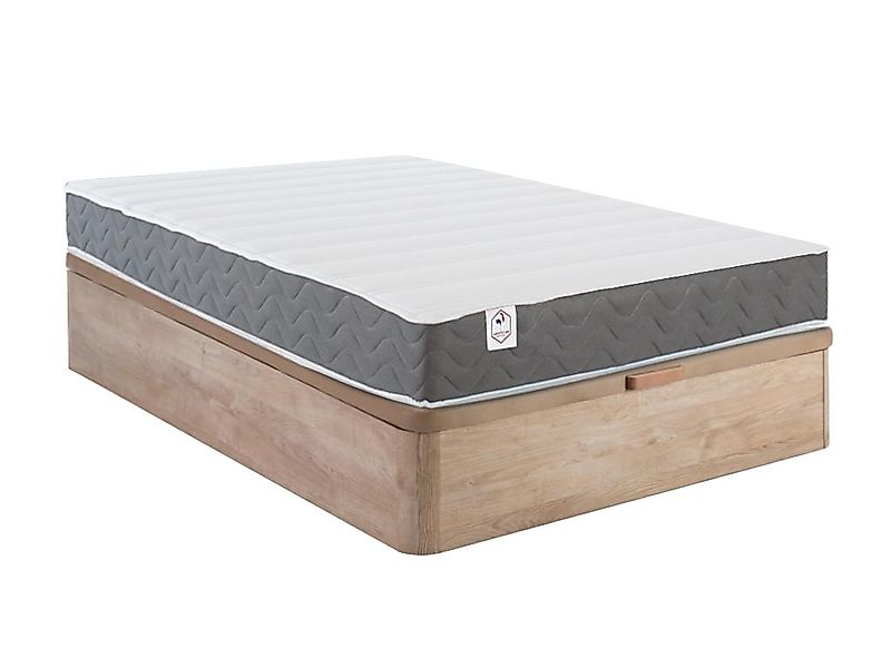 Set aus Bettgestell mit Bettkasten + Matratze - 140 x 190 cm - HD-Memory-Sc günstig online kaufen