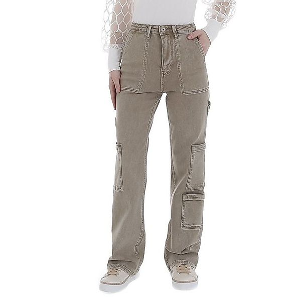 Ital-Design Cargohose Damen Freizeit (86359000) Used-Look Stretch Stoffhose günstig online kaufen