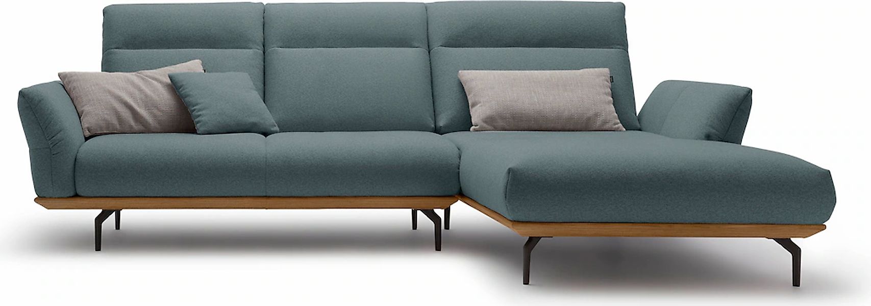 Creation BY ROLF BENZ Ecksofa "CR.460", Sockel in Nussbaum, Winkelfüße in U günstig online kaufen