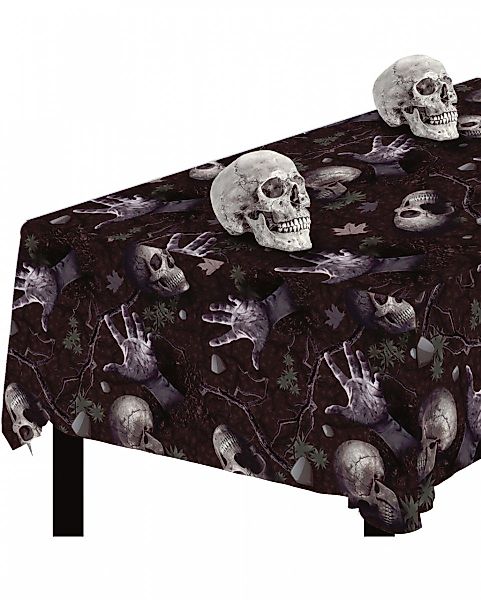 Horror-Shop Dekoobjekt Düstere Halloween Friedhof Tischdecke günstig online kaufen