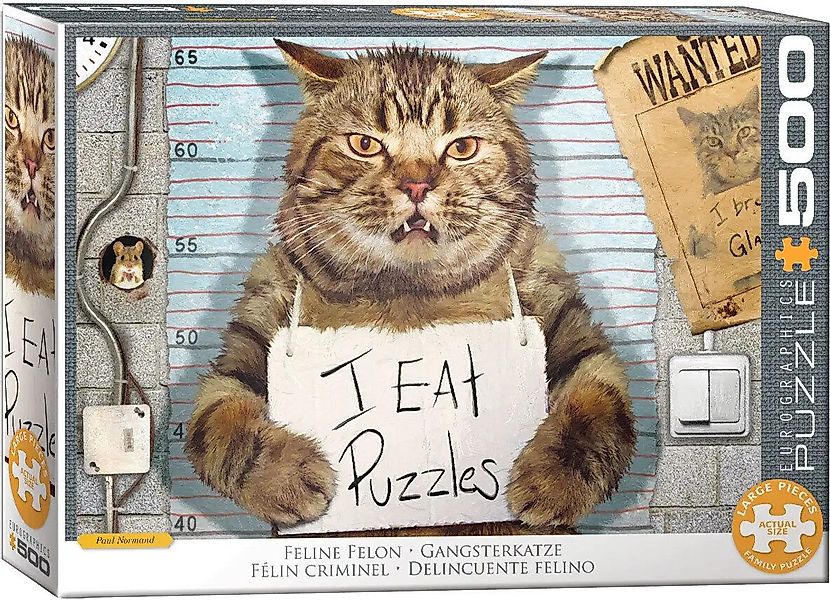 EUROGRAPHICS Puzzle Gangsterkatze, 599 Puzzleteile günstig online kaufen