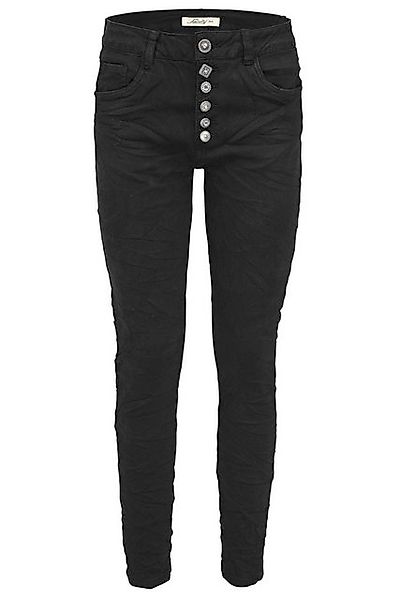 Jewelly Regular-fit-Jeans Stretch Jeans Five-Pocket im Crash-Look günstig online kaufen