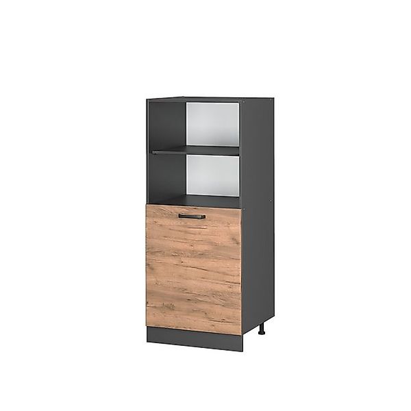Vicco Herdumbauschrank R-Line Herdschrank Goldkraft Eiche/Anthrazit 60 cm günstig online kaufen