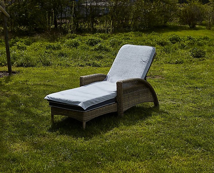 Sansibar Sylt Saunatuch Schonbezug Liegenauflage Sansibar mit gesticktem Sä günstig online kaufen