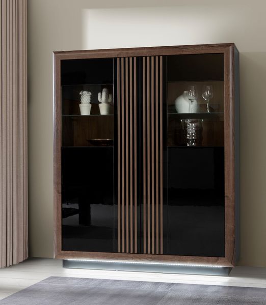 FORTE Highboard "Savona" Höhe 161 cm, inkl. Sockelbeleuchtung günstig online kaufen