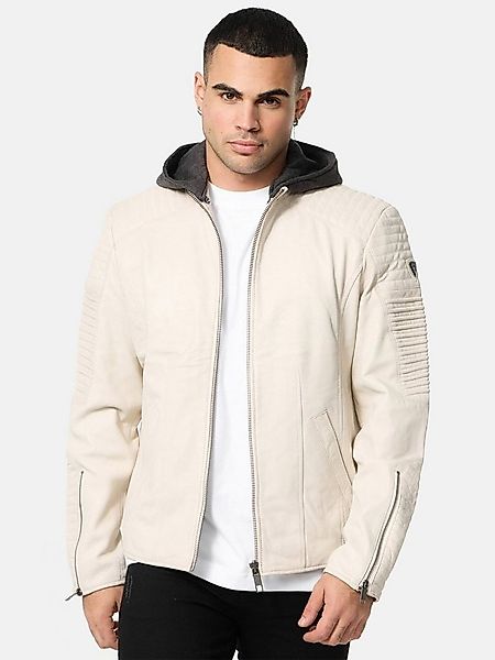 Tazzio Lederjacke A800 Biker-Look mit abnehmbarer Kapuze günstig online kaufen
