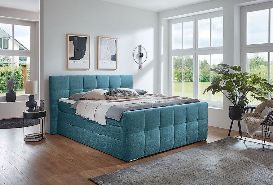 Places of Style Boxspringbett "Rosà", H3/H3, H3/H4, H4/H4 möglich günstig online kaufen