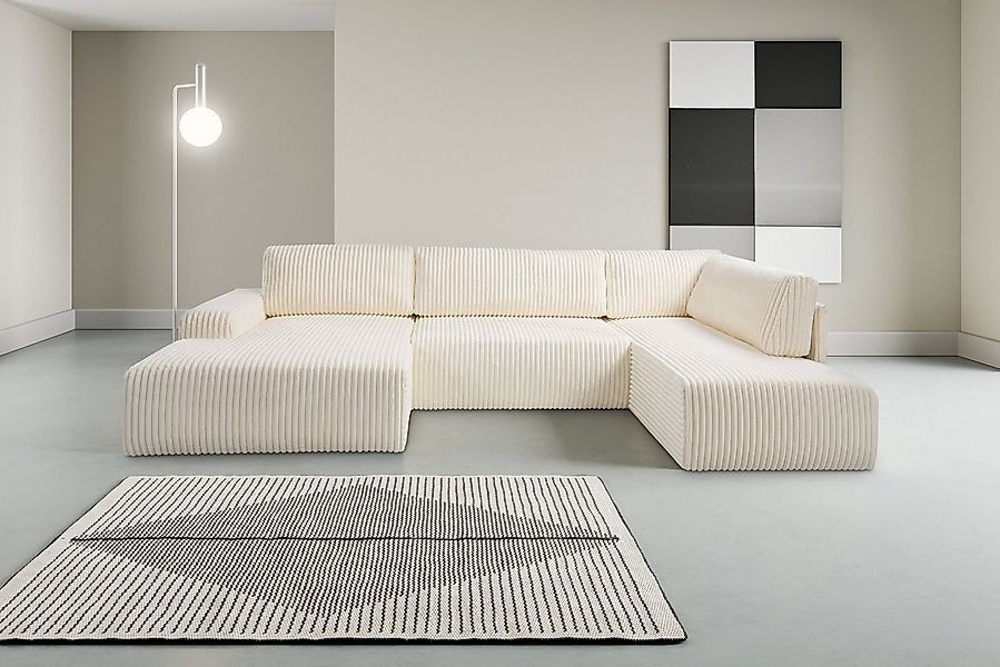 WERK2 Wohnlandschaft Rotterdam-U, U-Form, in kuschelweichem Cord oder Breit günstig online kaufen