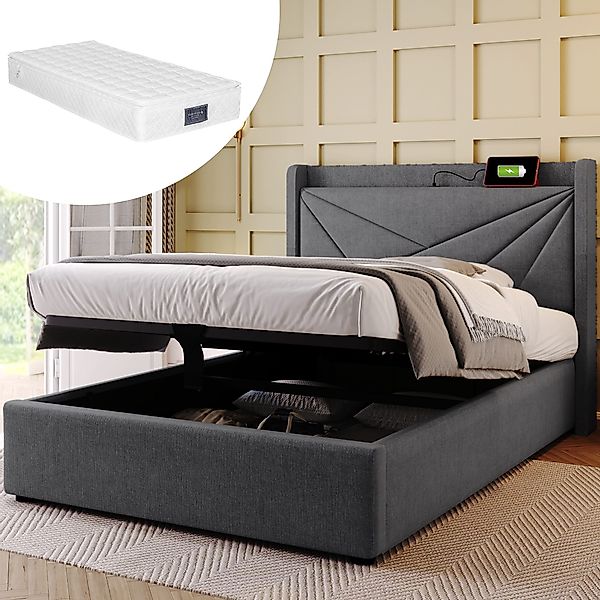 STILVORA Polsterbett 90x200 Stauraumbett Jugendbett mit günstig online kaufen