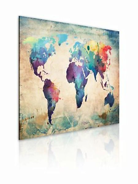 artgeist Wandbild Regenbogen-Weltkarte mehrfarbig Gr. 60 x 40 günstig online kaufen