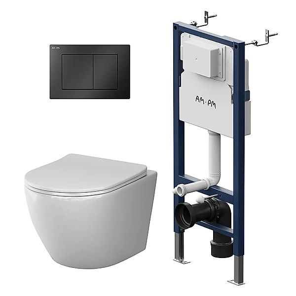 AM.PM WC Set Wand WC Vorwandelement Drückerplatte Toilette mit Spülkasten K günstig online kaufen