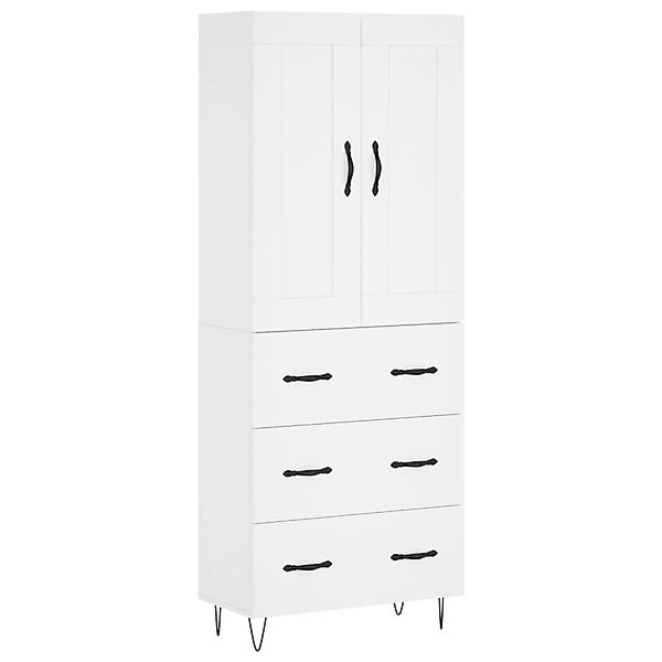 vidaXL Highboard Weiß 69,5x34x180 cm Holzwerkstoff 3199777 günstig online kaufen