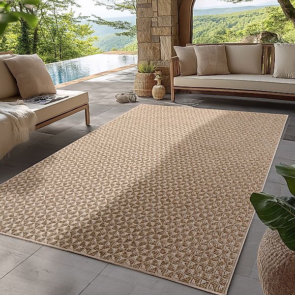 SIMPEX24 Outdoorteppich Boho Design, Läufer, Höhe: günstig online kaufen
