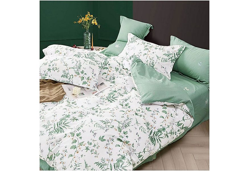 KEAYOO Bettwäsche HXM, 2 teilig, Rosa Blumenmuster Bettwäsche Baumwolle mit günstig online kaufen