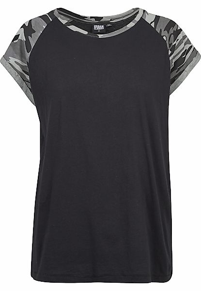 URBAN CLASSICS Kurzarmshirt "Urban Classics Damen Ladies Contrast Raglan Te günstig online kaufen