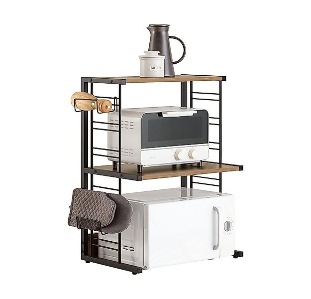 SoBuy Küchenregal KCR08, Gewürzhalter für Mikrowelle Bäckerregal, Stahlrahm günstig online kaufen