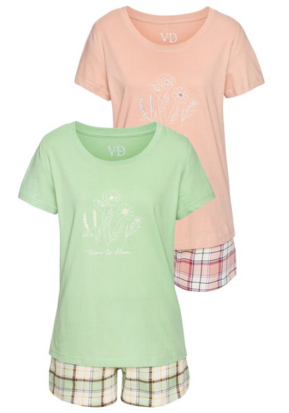 Vivance Dreams Shorty Set, 2 Stück, mit karierter Pyjamashorts günstig online kaufen