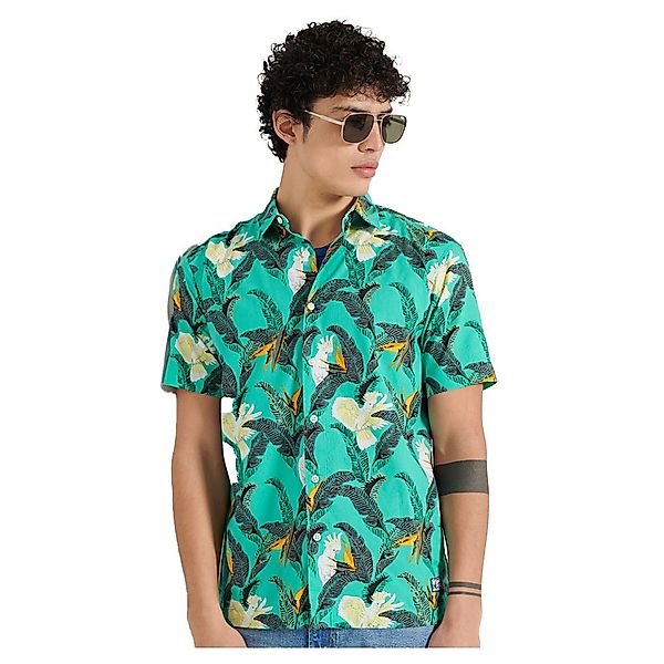 Superdry Hawaiian Kurzarm Hemd S Paradise Bird Aqua günstig online kaufen