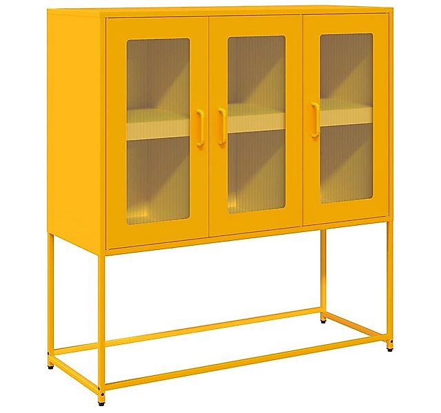 vidaXL Sideboard Sideboard Senfgelb 100,5x39x107 cm Kaltgewalzter Stahl (1 günstig online kaufen