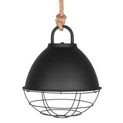Hängelampe in Schwarz Metall Industriedesign günstig online kaufen