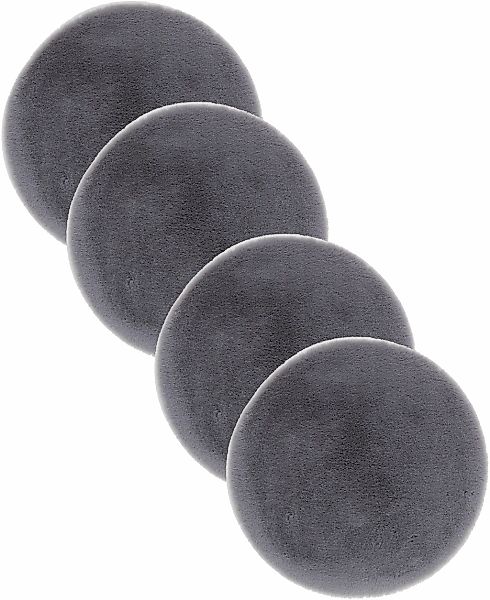 ASTRA Teppich "Elda" rund 13 mm Höhe runde Dekofelle im 4 er Set, kuschelwe günstig online kaufen