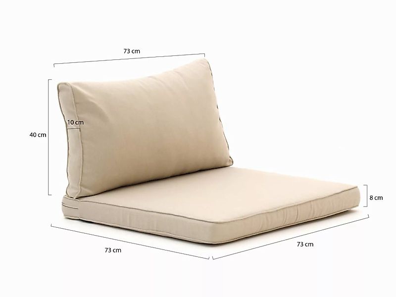 Madison Loungekissenset Luxus Rücken 73x40  cm Sitz 73x73  cm 2-Teilig günstig online kaufen