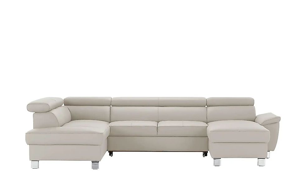 uno Wohnlandschaft aus Echtleder Avola ¦ grau ¦ Maße (cm): B: 315 H: 90 T: günstig online kaufen