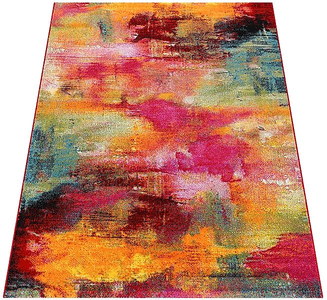 Paco Home Teppich "Canvas 754" rechteckig 16 mm Höhe Kurzflor, modernes Des günstig online kaufen