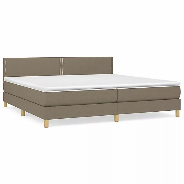 vidaXL Boxspringbett mit Matratze Taupe 200x200 cm Stoff1373183 günstig online kaufen