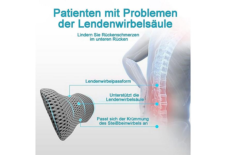 Mutig Rückenkissen Lendenkissen ergonomisches Rückenkissen Memory Foam, Len günstig online kaufen