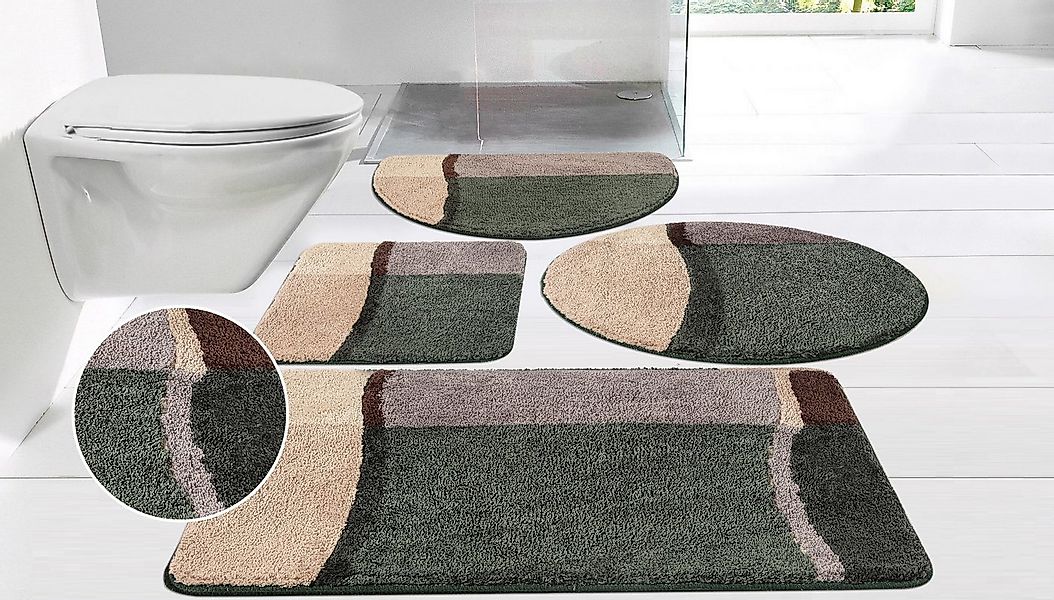 OTTO home Badematte Belio, Badvorleger, Badezimmer Teppich, Höhe 20 mm, rut günstig online kaufen