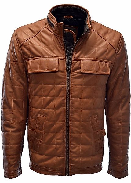 Zimmert Leather Lederjacke Logan washed Lammnappa, Steppjacke, Cognac, Dunk günstig online kaufen