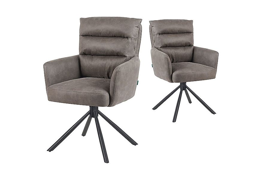 DUBI Möbel Polsterstuhl Mika-Jana 2er-Set, Federkern, pulverbeschichtet, 36 günstig online kaufen