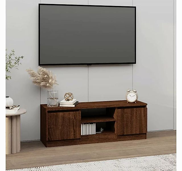 vidaXL TV-Schrank TV-Schrank mit Tür Braun Eichen-Optik 102x30x36 cm TV-Low günstig online kaufen