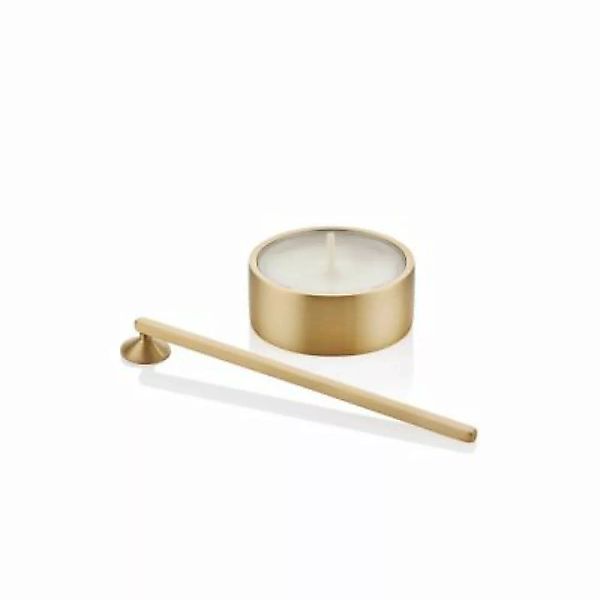 THE MIA Brass Messing Kerzenlöscher & Teelicht Set gold günstig online kaufen