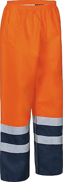 vizwell Regenhose Warnschutz Hose in warnorange warngelb mit elastischen Ta günstig online kaufen