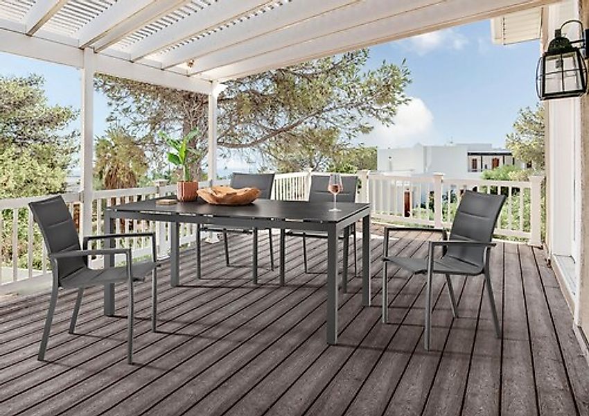 Destiny Garten-Essgruppe »COSTA CREMONA« 5 Stk. tlg. 4 Stapelsessel Textile günstig online kaufen
